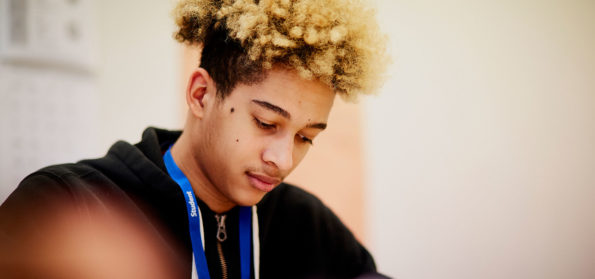 An ESOL student at Sunderland College.