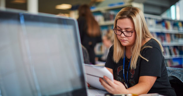 A student at Washington Campus Sunderland College