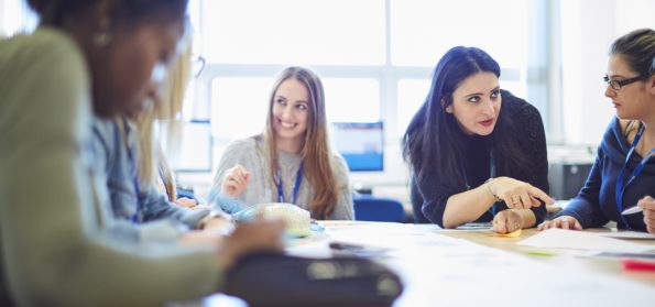 Students in a classroom at Sunderland College.